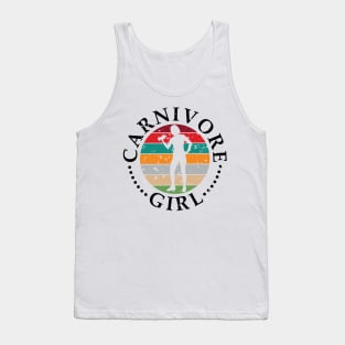 CARNIVORE GIRL MEAT EATER STEAK LOVER CUTE FIT GYM WOMAN Tank Top